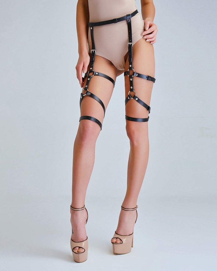 Leather Leg Garters Mora
