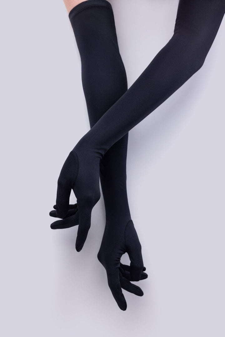 Long Matte Skin-Tight Gloves